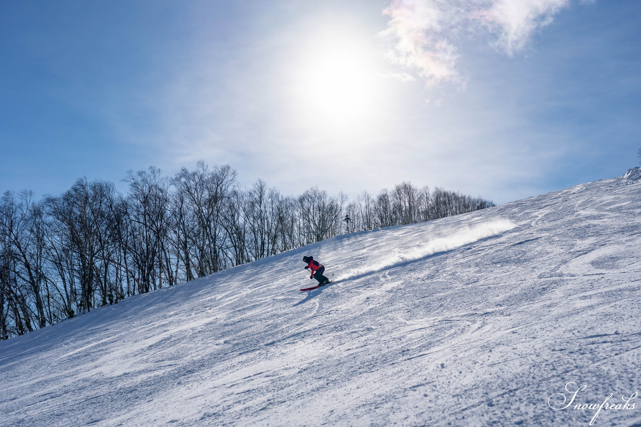 十勝サホロリゾート 快晴の空の下、極上の粉雪クルージングバーンを心ゆくまで味わう１日(*^^*)